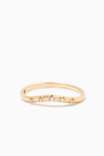 Curve Diamond Band in 14kt Yellow Gold 