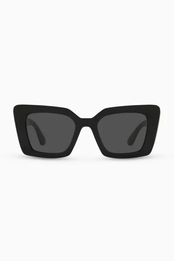 Monogram Motif Oversized Square Frame Sunglasses 