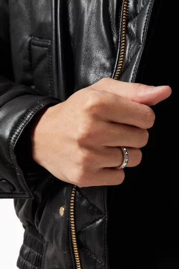Pyramid Band Ring in Sterling Silver    