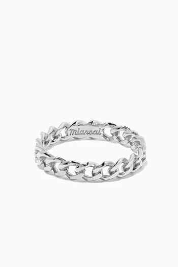 Cuban Link Ring in Sterling Silver   