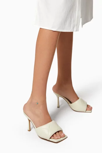 Uni Turquoise Chain Anklet in 14kt Yellow Gold 