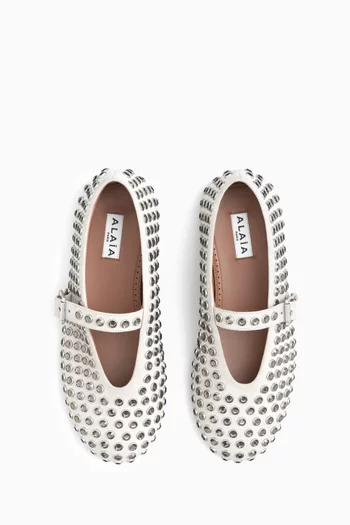 Mary-Jane Crystal-embellished Ballet Flats in Nappa Leather