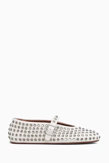 Mary-Jane Crystal-embellished Ballet Flats in Nappa Leather