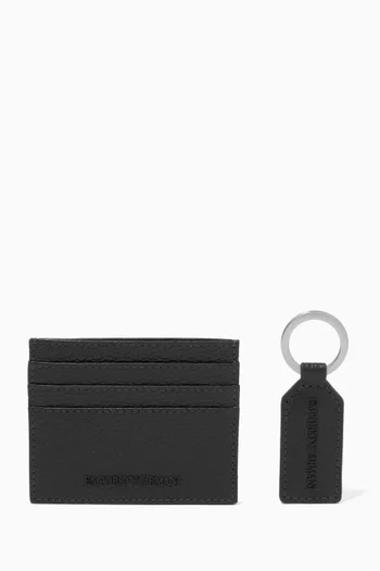 EA  Cardholder & Keyring Gift Set in Leather     