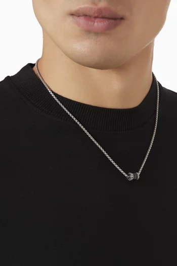 قلادة بدلاية مزينة بشعار الماركة والنسر ستانلس ستيل