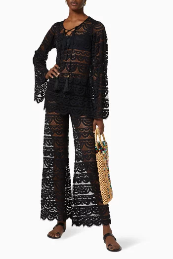 Noah Tunic in Sheer Lace  