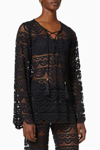 Noah Tunic in Sheer Lace  