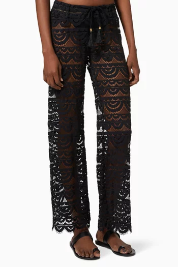 Malibu Pants in Sheer Lace  