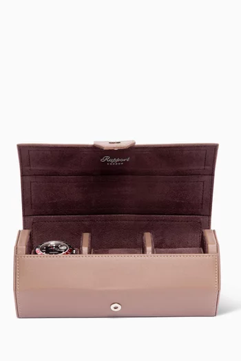 Vantage Three Watch Roll in Leather   