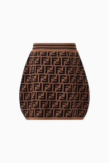 Logo Knitted Skirt in Viscose-blend