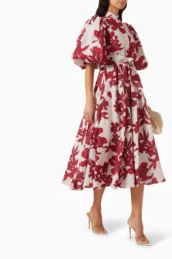 Bromelia Midi Dress in Linen