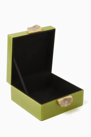 Medium Jewelry Box with Stone Knob