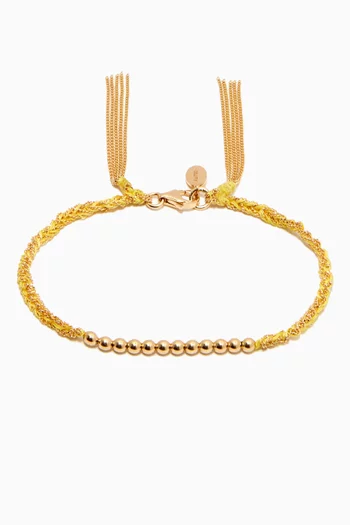 x Ounass Sukar Bracelet in Silk & 18kt Yellow Gold  