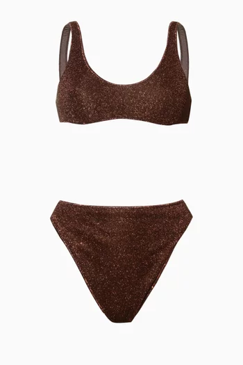 Lumiere Sporty Bikini Set in Lurex