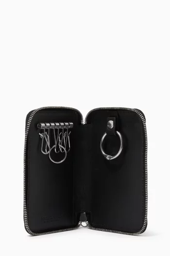 Key Case in Intrecciato Calfskin Leather  