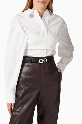 حزام جانشيني جلد عجل بوجهين