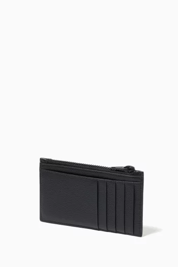 Long Coin & Card Holder in Grained Calfskin