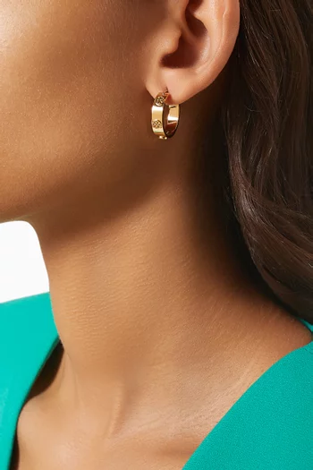 أقراط هاجي ميلر ستانلس ستيل مطلي بالذهب عيار 18