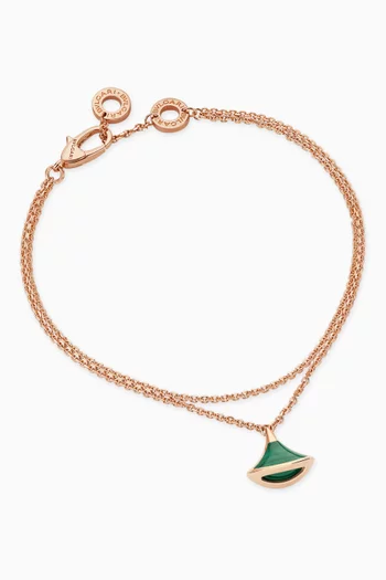 Divas' Dream Diamond Bracelet in 18kt Rose Gold & Malachite  