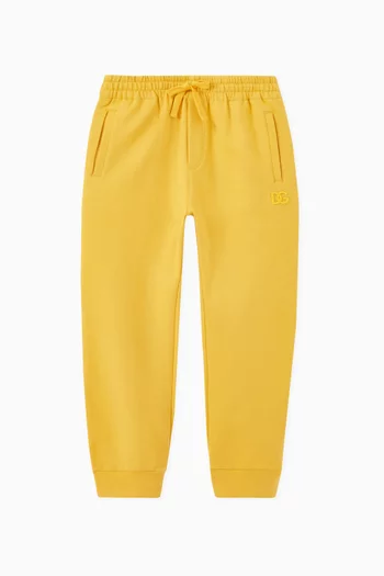 Embroidered Logo Joggers in Cotton Jersey