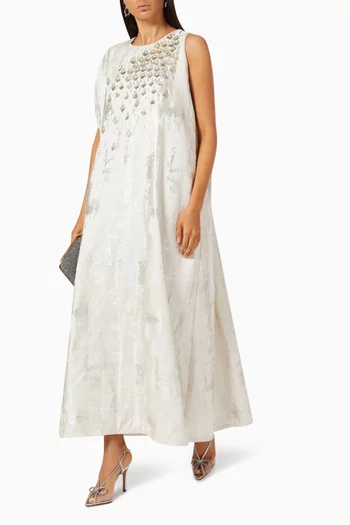 Beaded Dress in Jacquard
