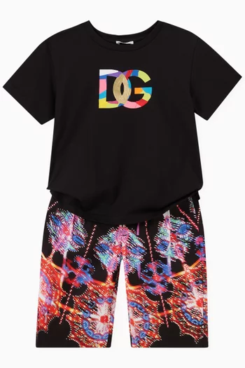 Illumination Print Shorts in Poplin