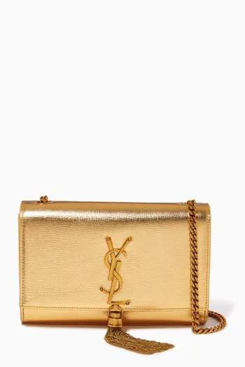 Small Kate Shoulder Bag in Metallic Leather    