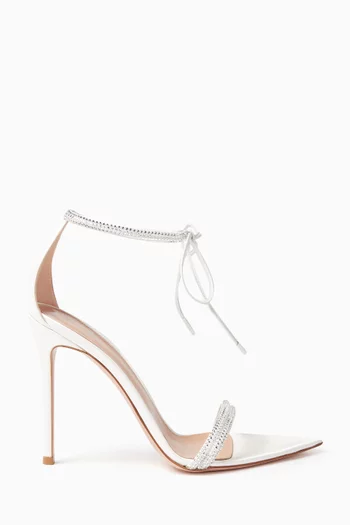 Montecarlo 105 Crystal-embellished Sandals in Satin