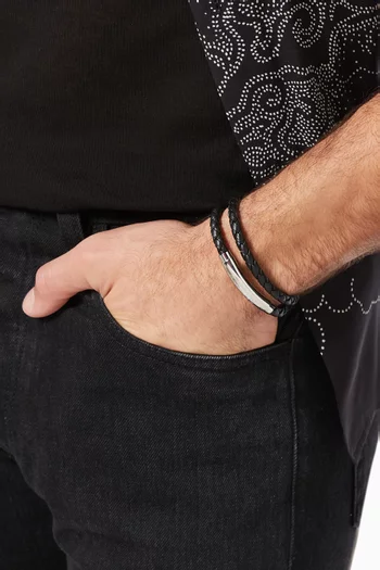 Dino Double Tour Bracelet in Leather 
