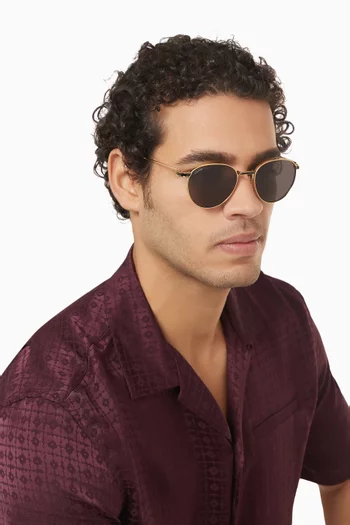 C Décor Round Sunglasses in Metal