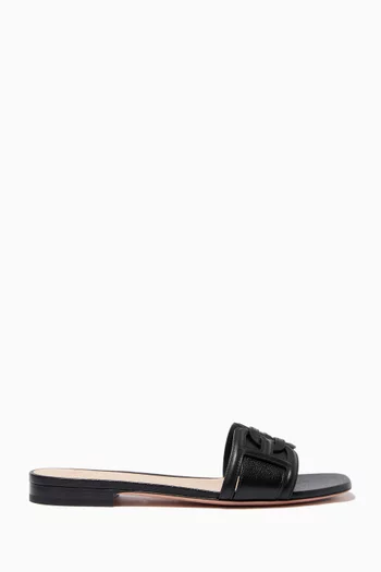 Peoni Flat Sandals in Leather  