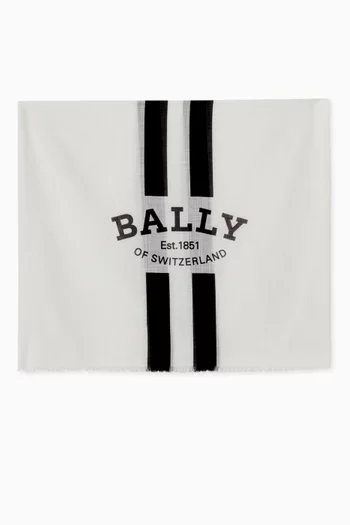 Logo Scarf in Cotton