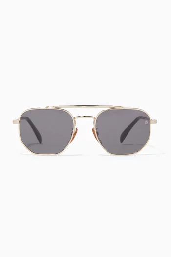 1079/S Aviator Sunglasses in Metal    