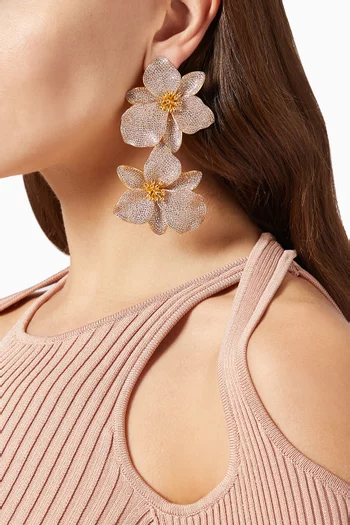 Botanical Garden Earrings in 24kt Rose Gold-plated Bronze