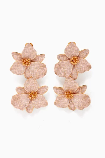 Botanical Garden Earrings in 24kt Rose Gold-plated Bronze