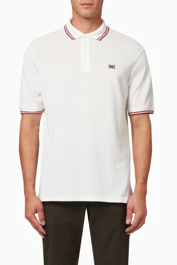 B-Chain Polo Shirt in Cotton Piqué