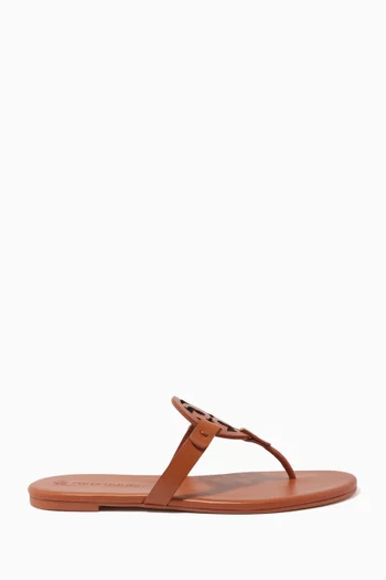 Miller Flat Sandals in Leather