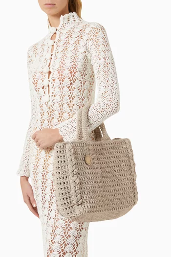 Crochet Tote Bag in Recycled Cotton