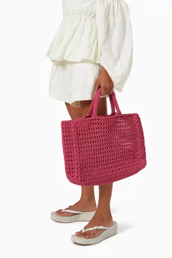 Crochet Tote Bag in Recycled Cotton