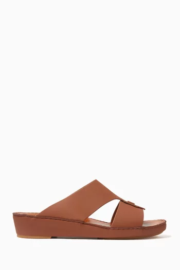 Manetta Contrast Sandals in Rubberised Leather