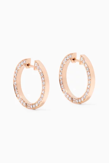 Ear Curation Diamond Hoops in 18kt Yellow Gold