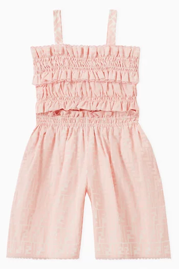 All-over FF Print Top in Voile