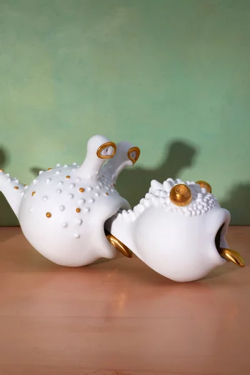 Haas Petit Haashtray in 24kt Gold & Porcelain