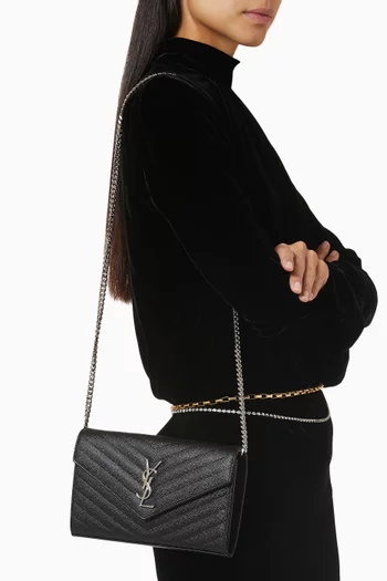 Cassandre Chain Wallet in Matelassé Leather