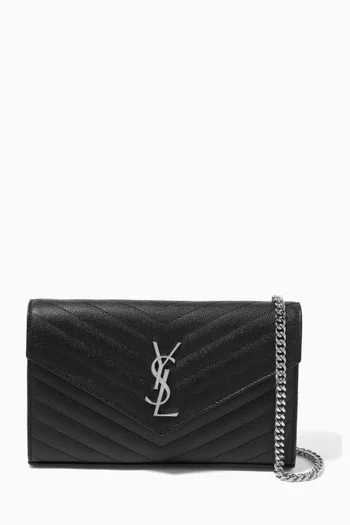Cassandre Chain Wallet in Matelassé Leather