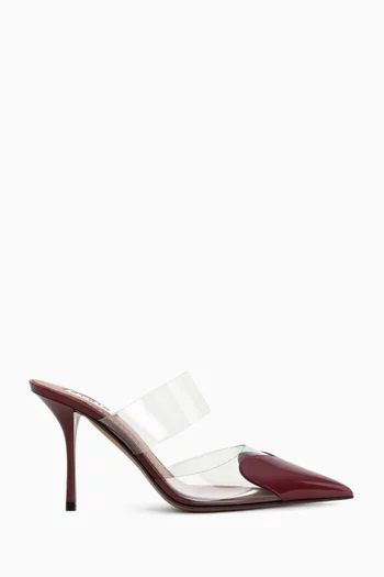 Heart 90 Mules in Patent Leather
