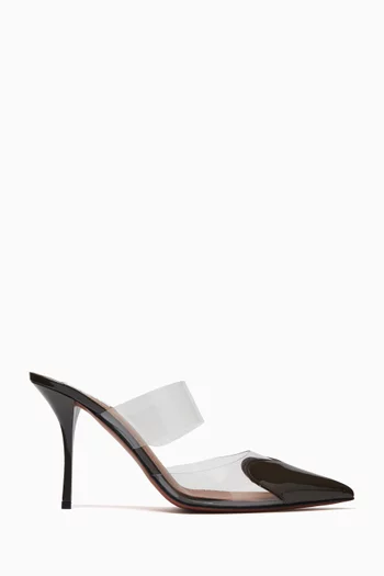 Heart 90 Mules in Patent Leather