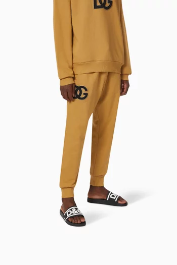 حذاء مفتوح مطاط بشعار D&G