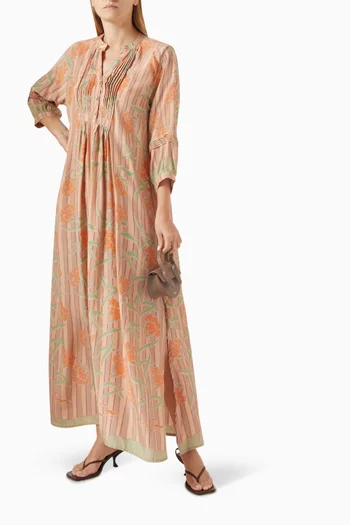 Sammie Printed Maxi Dress in Silk