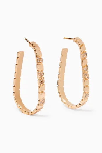 Ride & Love Large Semi-pavée Earrings in 18k Recycled Yellow Gold    
